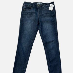 Wit & Wisdom Women's Mid-Rise Skinny Jeans Dark Navy Blue Size 6